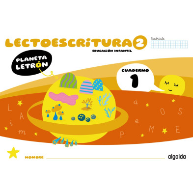 Planeta Letrón. Lectoescritura. Nivel 2. Cuaderno 1. Cuadrícula - Ed Algaida