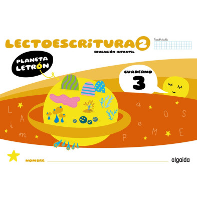 Planeta Letrón. Lectoescritura. Nivel 2. Cuaderno 3. Cuadrícula - Ed Algaida