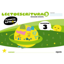Planeta Letrón. Lectoescritura. Nivel 3. Cuaderno 3. Cuadrícula - Ed Algaida