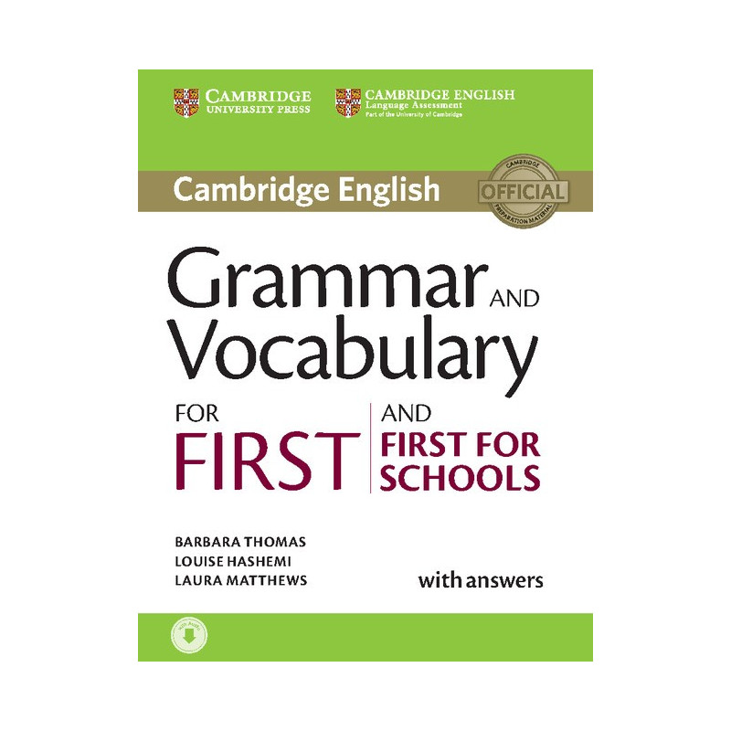 Grammar and Vocabulary for FIRST with answers + CD - Cambridge