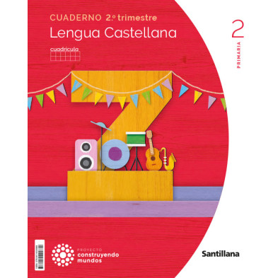 Cuaderno Lengua Castellana 2 Primaria Cuadrícula (2T)  - Ed Santillana