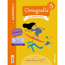 ENTRÉNATE. Cuaderno Ortografía 5 Primaria -  Santillana