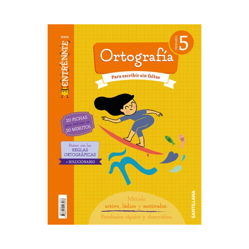 ENTRÉNATE. Cuaderno Ortografía 5 Primaria -  Santillana